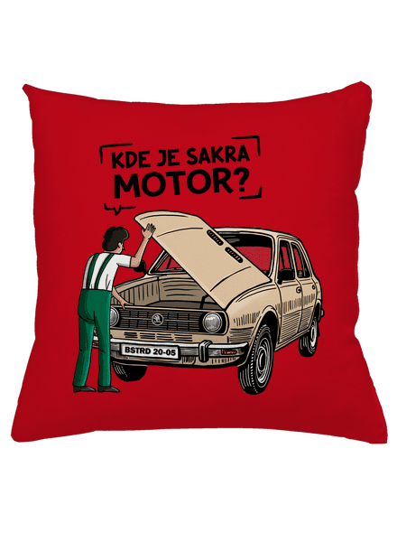 Kde je motor? vankúš Red