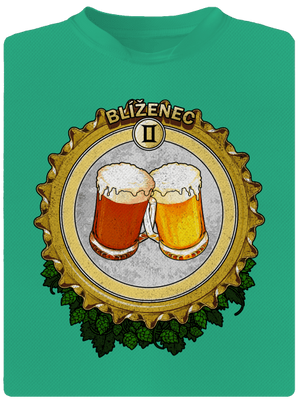 Pivný horoskop: Blíženec pánske športové tričko Mint Mal