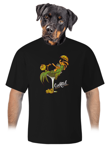 Cocktail unisex tričko oversized Black