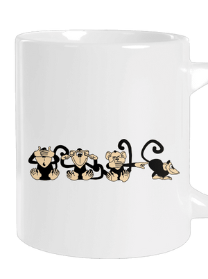 Opica veľký hrnček White