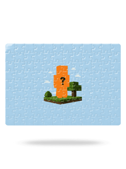 Minecraft z vlastnej fotky puzzle White