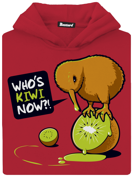 Kiwi detská mikina klokanka Fire Red