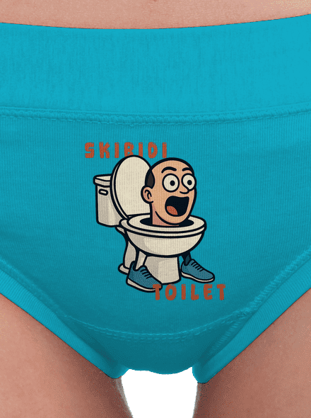 Skibidi Toilet dámske nohavičky Turquoise