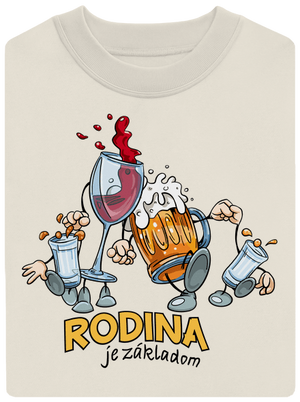 Rodina je základom unisex mikina bez kapucne Off White