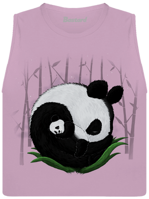 Dve spiace pandy dámske tielko voľné Lilac