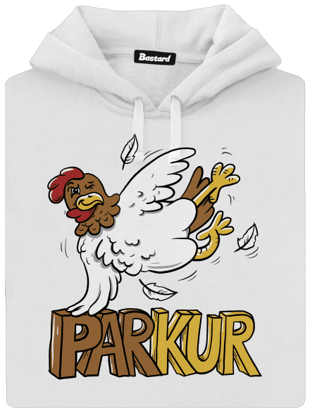 Parkur dámska mikina klokanka White