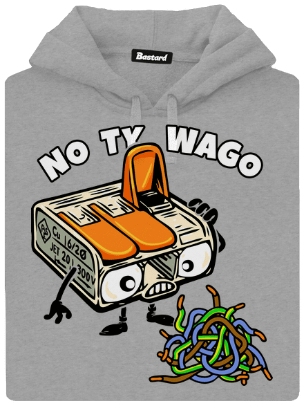 Wago svorka pánska mikina klokanka Light Melange