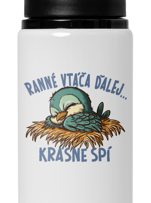 Ranné vtáča spí flaša na vodu White