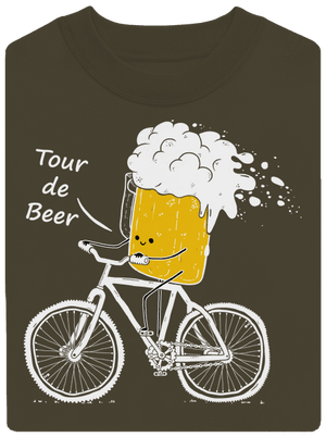 Tour de beer unisex mikina bez kapucne Urban Khaki