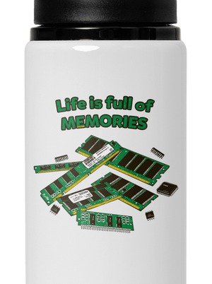 Uchované v pamäti flaša na vodu White