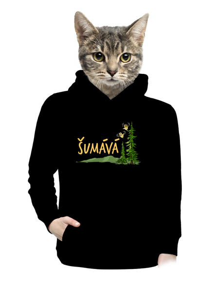 Šumává dámska mikina klokanka Black