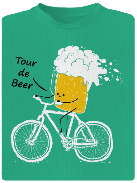 Tour de beer pánske športové tričko Mint Mal