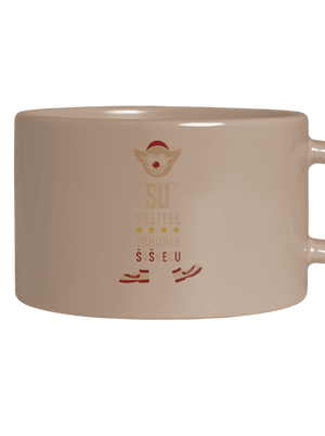 Velitel šaškecu hrnček makronka Brown Macaron