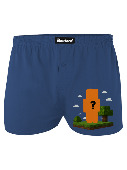 Minecraft z vlastnej fotky pánske trenky Blue