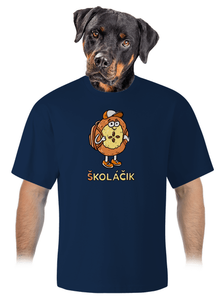 Školáčik unisex tričko oversized Midnight Blue
