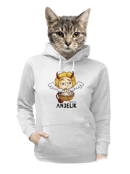 Anjelik dámska mikina klokanka White