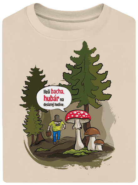 Bacha hubár unisex tričko oversized Almond