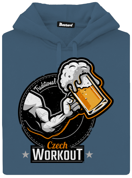 Czech workout dámska mikina klokanka Denim