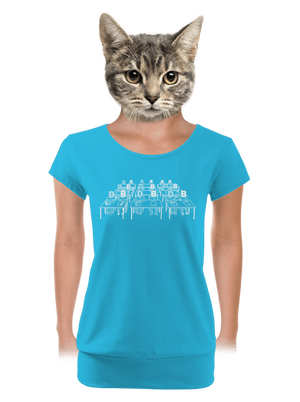 Cimrman: Debil, blbeček dámske tričko s lemom Blue Atol