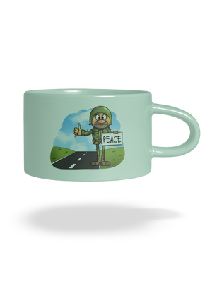Peace hrnček makronka Mint Macaron