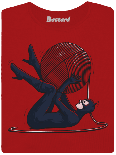 Catwoman dámske tričko s lemom Red Mal