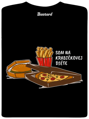 Krabičková diéta pánske dlhý rukáv Black