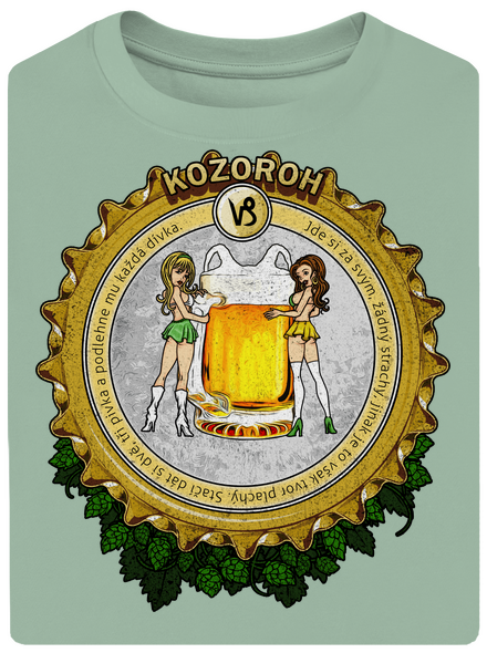 Pivný horoskop: Kozorožec unisex tričko oversized Sage