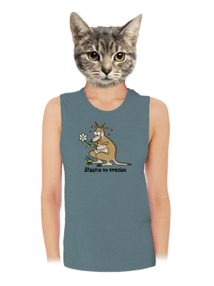 Šťastie vo vrecku dámske tielko voľné Heather Deep Teal