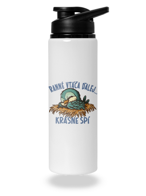 Ranné vtáča spí flaša na vodu White