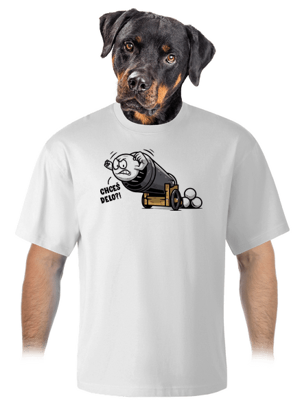Chceš delo? unisex tričko oversized White
