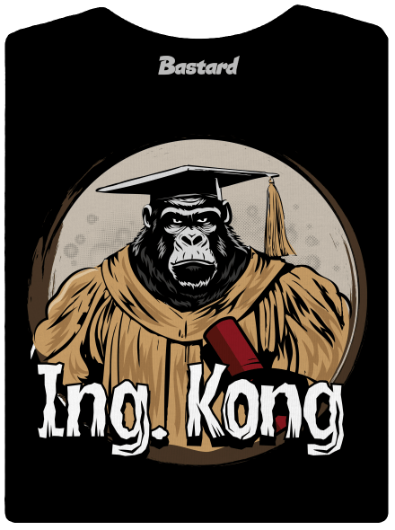 Ing. Kong dámske tričko s lemom Black