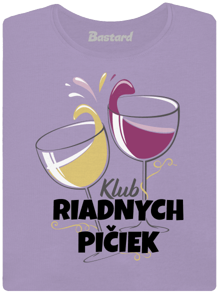 Klub riadnych pičiek dámske tričko s lemom Lavender
