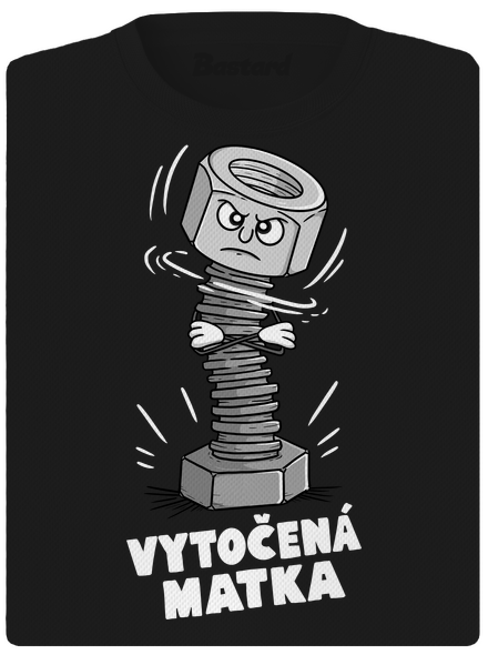 Vytočená matka dámske športové tričko Black