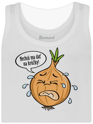 Cibuľa na krúžky dámske tielko klasické White