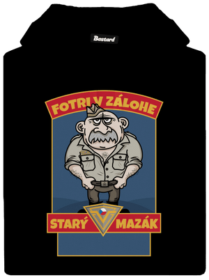 Starý mazák pánska mikina klokanka Black