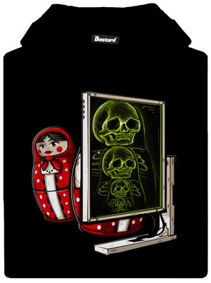 Rentgen Matriošky detská mikina klokanka Black