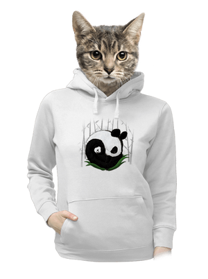 Dve spiace pandy dámska mikina klokanka White