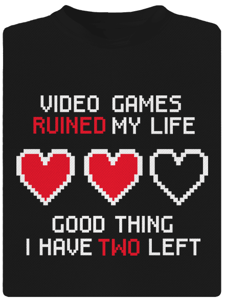 Video games pánske športové tričko Black