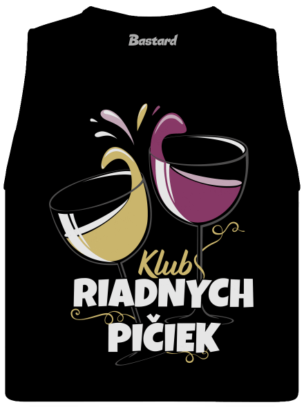 Klub riadnych pičiek dámske tielko voľné Black