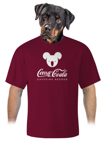 Coma Coala unisex tričko oversized Garnet