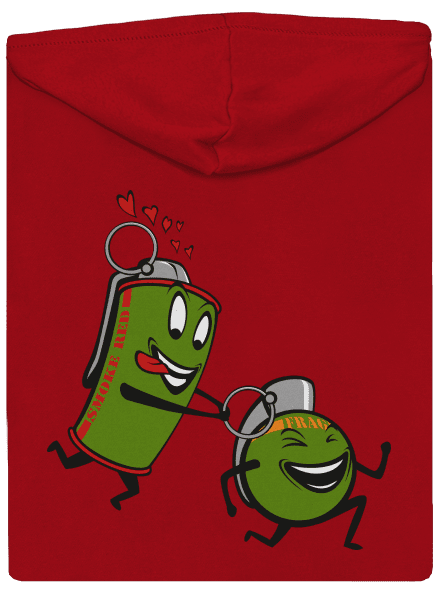 Boom of love pánska mikina na zips Red
