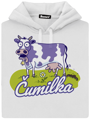 Čumilka dámska mikina klokanka White