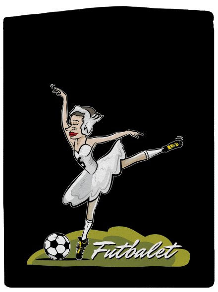 Futbalet dámska mikina na zips Black