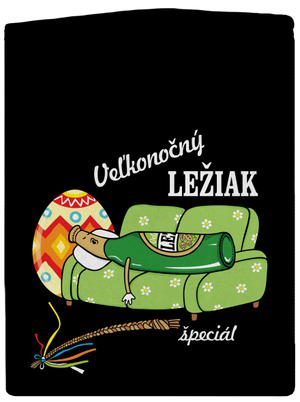 Veľkonočný ležiak pánska mikina na zips Black