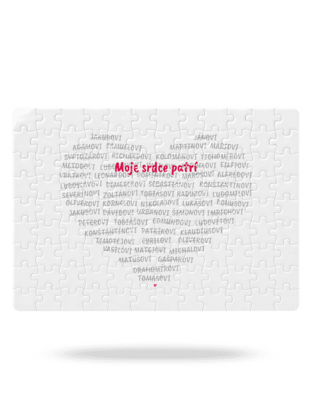 Moje srdce patrí puzzle White