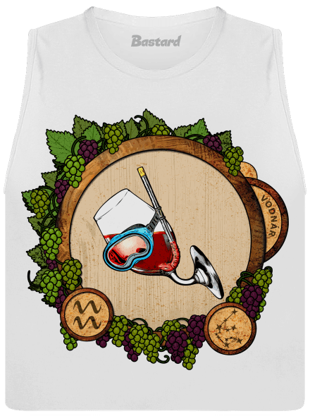 Vínny horoskop: Vodnár dámske tielko voľné White