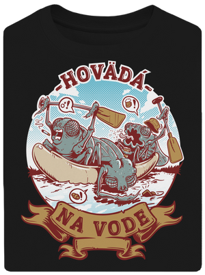 Hovädá na vode unisex tričko oversized Black