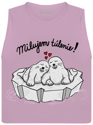 Milujem túlenie dámske tielko voľné Lilac