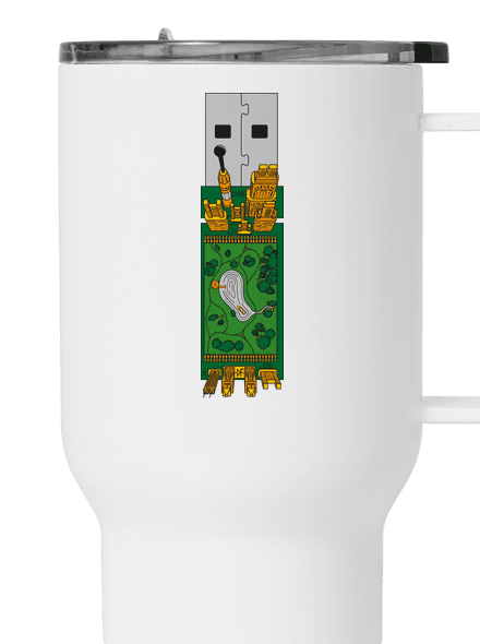 USB city termohrnček White