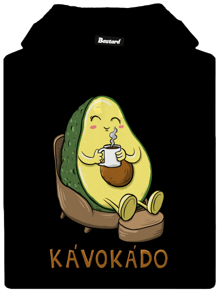 Kávokádo pánska mikina klokanka Black